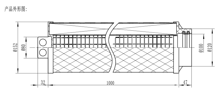 派克大流量濾芯圖紙